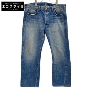 Full Count 1108 Light Blue 13.7oz Gymnastics Eco Cotton Button Fly Straight Selvedge Denim Pants, Size 40 (Pre-owned)