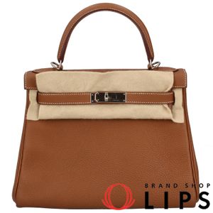 Pre-owned Hermès Kelly 28 Togo Women's Handbag in Gold