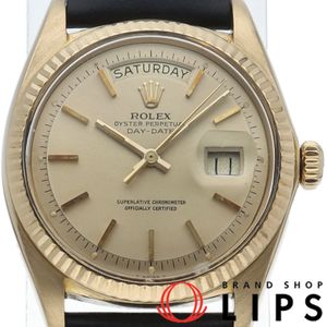 Antique Rolex Day-Date Watch 1803/8(3) 18K Yellow Gold/Leather Men's Watch with Color Finish, 1970, Excellent Condition [Pre-owned]