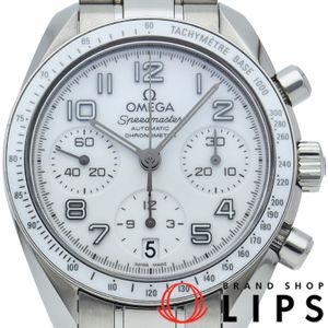 Omega Speedmaster Chronograph 38mm Speedmaster Date Automatic 324.30.38.40.04.001 Stainless Steel Men's Watch White Polished Excellent Condition [Pre-owned]