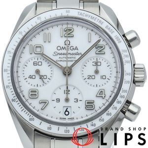 Omega Speedmaster Chronograph 38mm Speedmaster Date Automatic 324.30.38.40.04.001 Stainless Steel Men's Watch White Polished Excellent Condition [Pre-owned]