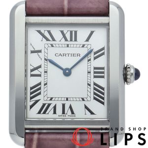 Pre-owned Cartier Tank Solo SM watch, W1018255, comes with warranty and repair certificate, stainless steel, silver, polished, and in excellent condition.