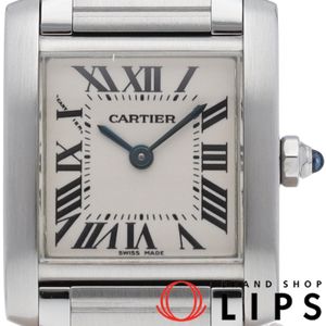 Pre-owned Cartier Tank Francaise SM Watch, Tank Francaise SM W51008Q3, Stainless Steel, Women's Watch, Silver, Polished, Excellent Condition