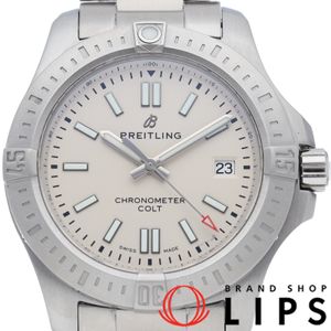 Pre-owned Breitling Colt Automatic 41 A17313/A17313101G1A1, stainless steel men's watch, ivory, polished, excellent condition, box included.