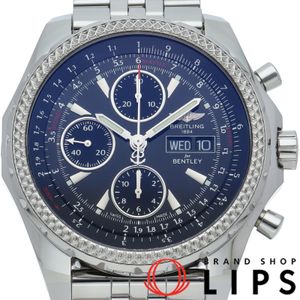 Pre-owned Breitling Bentley GT Chronograph Special Edition A13362/A1336224/BB57, comes with box and warranty card, stainless steel men's watch, black, polished, excellent condition