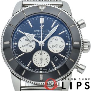 Pre-owned Breitling Superocean Heritage B01 Chronograph 44 AB0162/AB0162121B1A1. Includes box and warranty card. Stainless steel men's watch, black, polished, excellent condition.