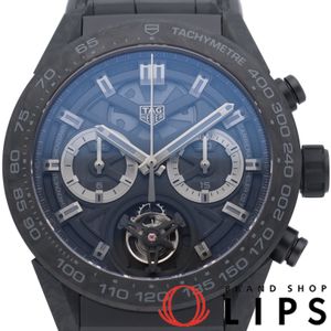 Pre-owned TAG Heuer Carrera Calibre Heuer 02T Carbon Tourbillon Phantom, limited to 500 pieces worldwide. Includes box and warranty card. Carbon/Titanium/Rubber Men's Watch, Black. Excellent condition.