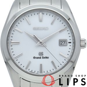 Pre-owned Seiko Grand Seiko Men's Quartz Watch SBGX059/9F62-0AB0, comes with box and warranty card, stainless steel, white, polished, and in excellent condition.
