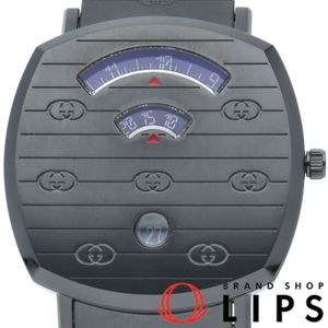 Pre-owned Gucci Grip Watch, Grip 157.3/YA157429, Box, Stainless Steel, Men's Watch, Black, Excellent Condition