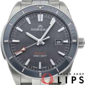 Pre-owned NORQAIN Adventure Sport Automatic 42mm N1000C03A/G101/10GC.20S, comes with box, warranty card, stainless steel band, and is in excellent condition.