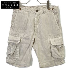 Brunello Cucinelli DB92920 Light Beige Linen Half Pants/Shorts [Pre-owned]