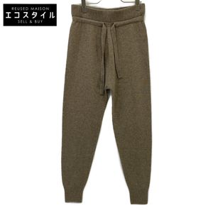 Toyoboushi NUNA 15IT-PC2007 Brown Melange Cashmere 100% Knit Pants, Size 4 (Used)