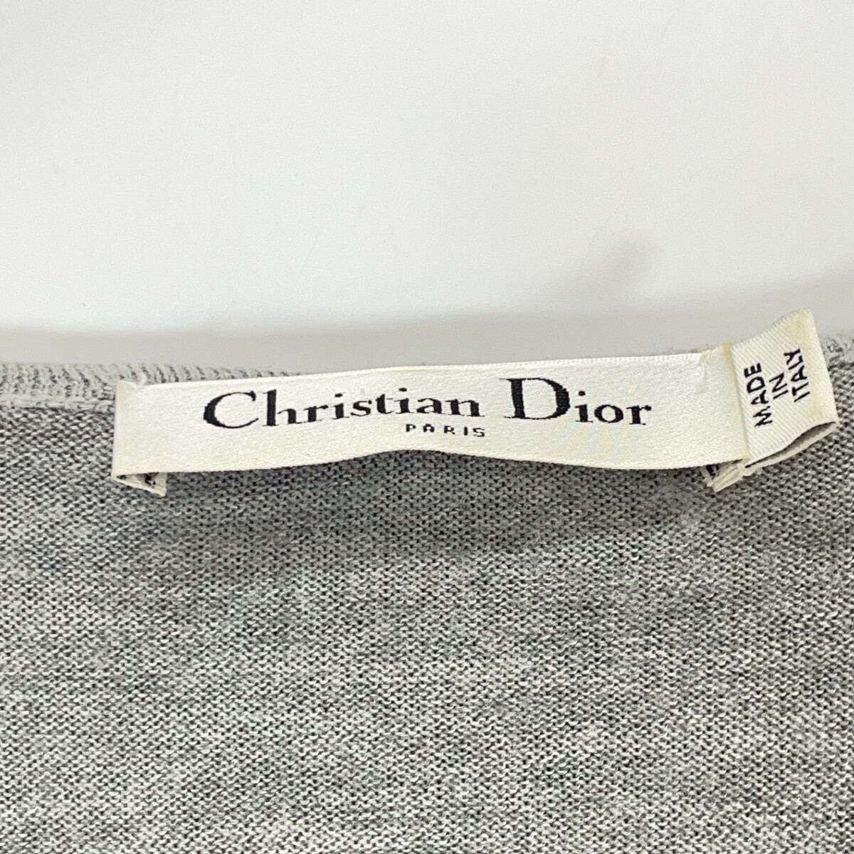 Christian Dior クリスチャンディオール  5E24163AM563 ｸﾞﾚｰ CDﾛｺﾞ金具 ｳｰﾙｼﾙｸ ﾊﾟｰｶｰ 36 クリスチャンディオール 5E24163AM563 ｸﾞﾚｰ CDﾛｺﾞ金具 ｳｰﾙｼﾙｸ ﾊﾟｰｶｰ 36