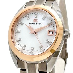 SEIKO/Seiko STGF316/4J52-0AG0 全新未使用 Grand Seiko 22P 镶钻腕表，带原装盒和保修卡，钛金属石英机芯，白色表盘/银色表带，女士款 [二手]