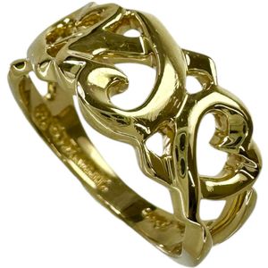 二手蒂芙尼 (TIFFANY & Co.) 三重爱心戒指，18K 金，4.4 克，8 号，女士款