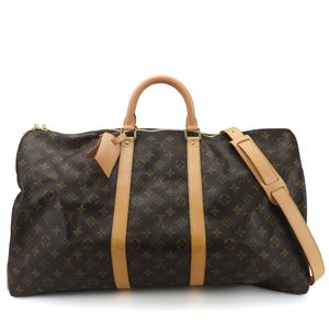 二手路易威登 Keepall 55 Bandouliere 波士頓包，Monogram 植物皮革