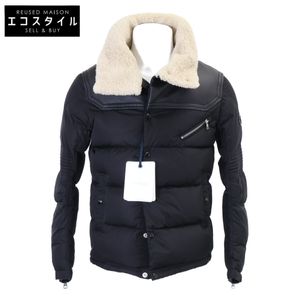Pre-owned Moncler LEO sheepskin and boa down jacket, like new.