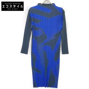 Pleats Please Blue/Navy PP83-JH734 Bottleneck Dress 3 [Pre-owned]