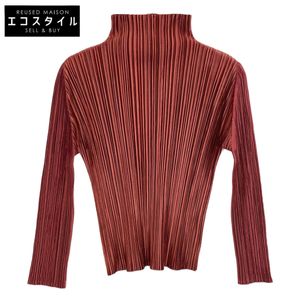 Pleats Please Bordeaux PP63-JK812 Bottleneck Tops 3 (Pre-owned)