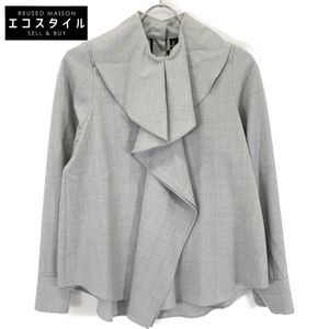 Support Surface Gray Frilly Design Long Sleeve Blouse 0 [Used]