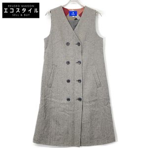 Blue Label Crestbridge 25 Year Old Gray Herringbone Tweed Jumper Dress, Size 36 (Pre-owned)