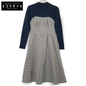 Blue Label Crestbridge 25 Year Old Black and Gray Belted Waist Mark Viscose Docking Dress Size 36 [Pre-owned]