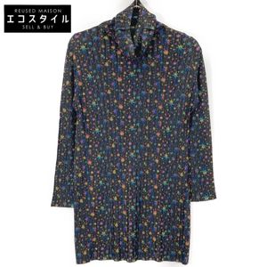 Pleats Please Black Star PP23-FT343 Turtleneck Top, Size 3 (Pre-owned)