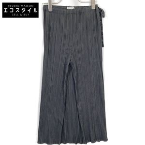 Pleats Please PP61-JF424 Gray Side Ribbon Wrap Pants (1) [Used]