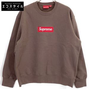 Pre-owned Supreme 2022 Autumn/Winter Brown Box Logo Crewneck, Size M