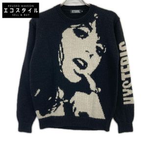Hysteric Glamour 02193NS10 HYSTERIC WOMAN HEAD Braided Pullover, Size S (Pre-owned)