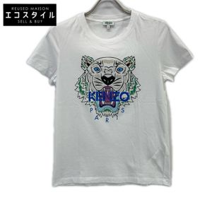 Kenzo F952TS7214YB White Tiger Print T-Shirt, Size S (Pre-owned)