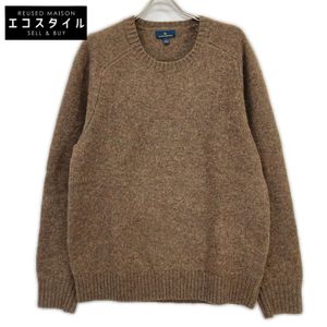 Brooks Brothers 100220036 24 Years Brown Wool Melange Crew Neck Sweater, Size L [Pre-owned]
