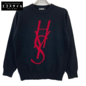 Hysteric Glamour 02183NS15 Black HYS Logo Knit Pullover, Size S (Pre-owned)