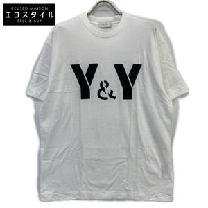 Yohji Yamamoto Pour Homme HO-T77-087 White Pigment Print T-Shirt, Size 3 (Used)
