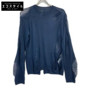 Yohji Yamamoto FP-K11-982 2G2P PLAIN STITCH Pattern Round Neck Sweater (Size 2) [Pre-owned]