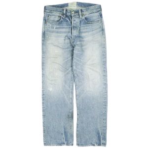 AVIREX Made in Japan TFQP DENIM PANTS USED WASH (783-4911201) Size 32 Indigo Button Fly Jeans Bottoms [Pre-owned] [AVIREX]