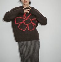 Paloma Wool パロマウール 23AW FLOREKE フラワー刺繍 アルパカクルー 