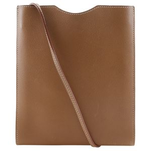 二手爱马仕 Onimetu 棕色小牛皮斜挎包，女士款