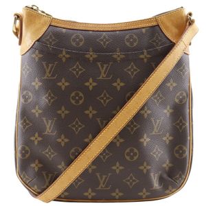 二手LOUIS VUITTONOdeon PM 单肩包 M56390 Monogram 帆布棕色 CA3038，A5 拉链，女士。