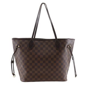 二手LOUIS VUITTONNeverfull MM 手提包 N41358，Damier 帆布，2018 年，棕色，AR1108，肩包/手提包，A4 尺寸，开口，男女通用。