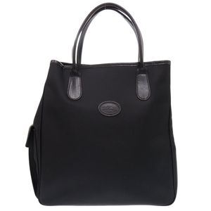 Longchamp handbag, nylon and leather, black, 0790 [pre-owned]