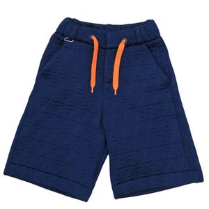 Unused Fendi Kids' Zucca Print Polyester Cotton Shorts, Navy, Size 0599 (JMF267A7LN) [Pre-owned] FENDI