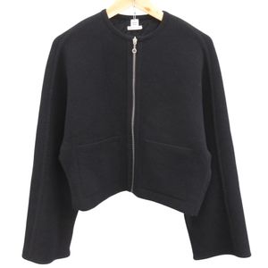 Excellent condition Hermès Color knit jacket, reversible model, wool/cashmere, black, outerwear, black, 1621 [Pre-owned] HERMES