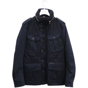 Excellent condition Burberry Brit cotton, nylon, and cowhide navy jacket 0676 [Pre-owned] BURBERRY