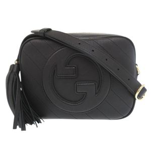 신품 같이 구찌 브론디 742360 레더 블랙 숄더백 블랙 0510【중고】GUCCI