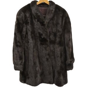 Pre-owned women's mink fur coat, Braun , size 0503, free size.