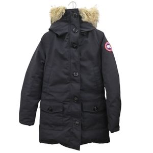 미품 캐나다 구스 Bronte Parka 브론테 파카 2603 JL 다운 폴리에스텔 네이비 다운 재킷 1474【중고】 CANADA GOOSE