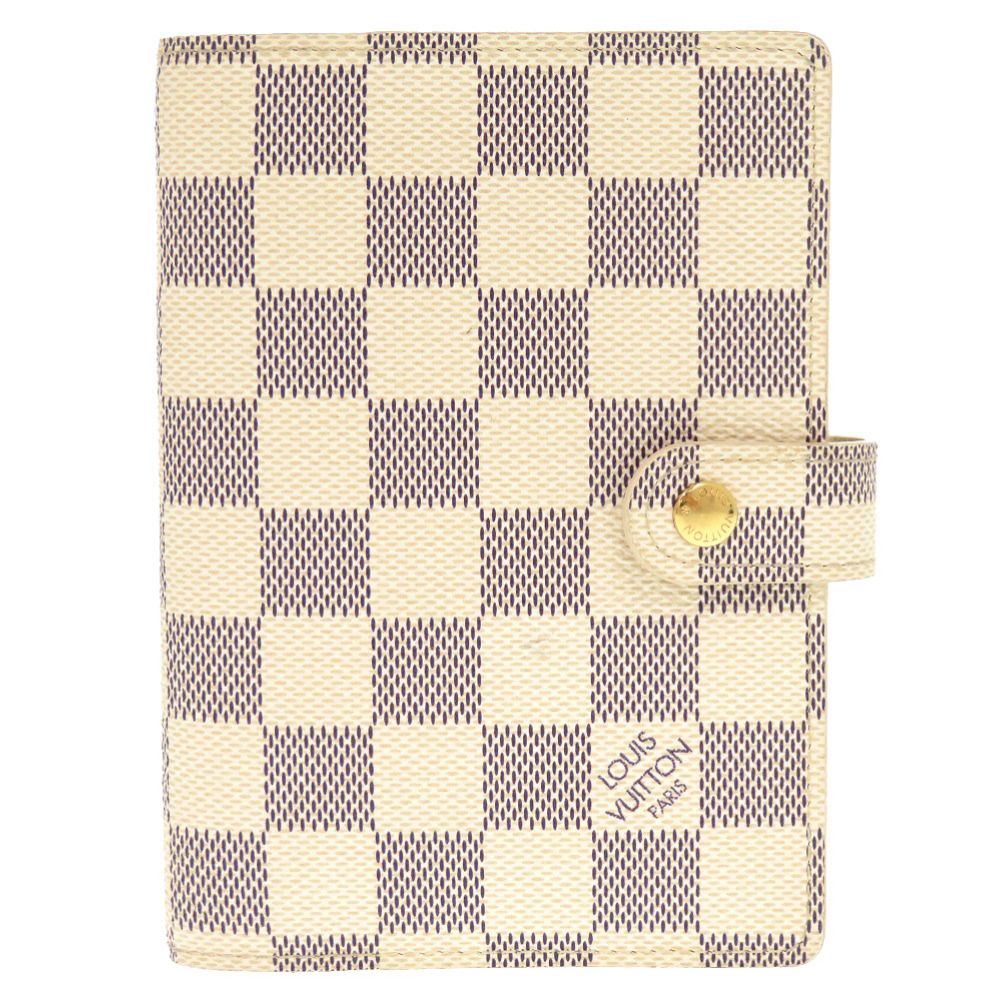 路易威登 Agenda PM Damier Azur R20706 白色筆記本封面 LV 1225 [LOUIS VUITTON] 成色極佳