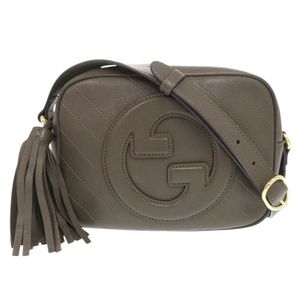 미품 구찌 브론디 742360 가죽 ブラウン 숄더백 0312【중고】GUCCI