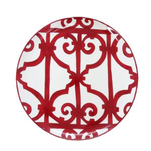 Unused Hermès Gadalquivir ceramic RED Plate 0335 [Pre-owned] HERMES